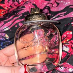 Coach Gold and Clear Glass Perfume Bottle